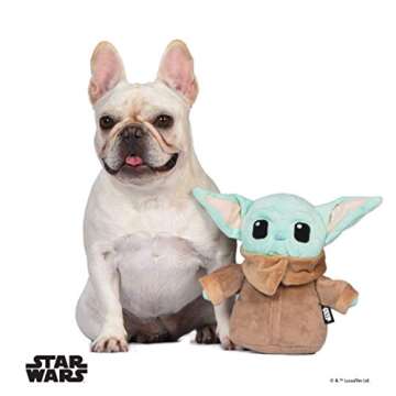 Mandalorian Baby Yoda Plush Dog Toy | Squeaky Fun | All Breeds