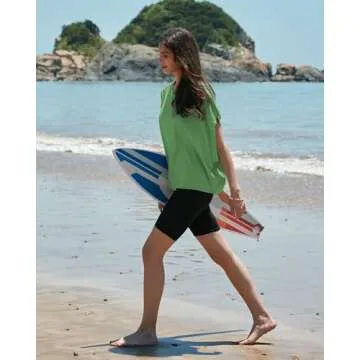 Gacaky Women's Backless Loose Tops Short Sleeve Workout Tops Yoga Tops Dance Clothes Athletic Sports Shirts for Women Green S