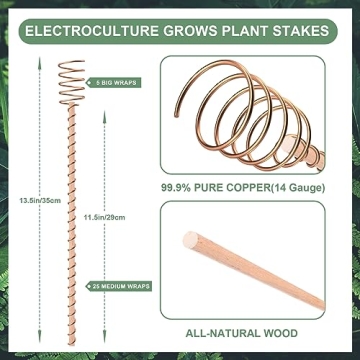Electroculture Plant Stakes for Thriving Gardens