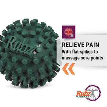 Due North Foot Rubz Hand & Back Massage Ball - Relieve Pain from Plantar Fasciitis, Tight Muscles & Sore Feet - Massage Tool