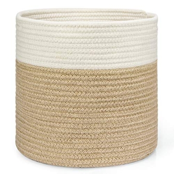 Dahey Jute Spliced Cotton Rope Plant Basket - Versatile Modern Decor