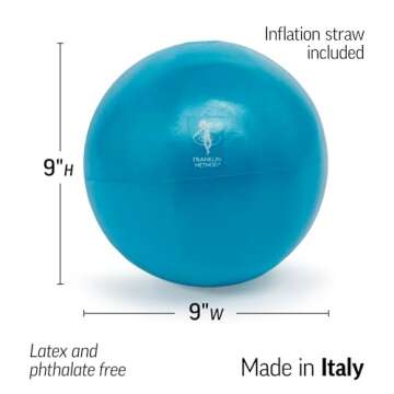 OPTP Franklin Method Air Ball - Inflatable 9 Inch Pilates Ball for Core and Strength Training, Workout Ball for Exercise, Fitness Routines, and Franklin Method Exercises