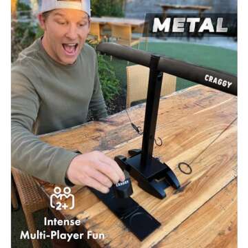 Craggy Games Ring Toss & Shot Ladder Game Hooks XPLR - Portable Aluminum Hook and Ring for Indoor/Ou...
