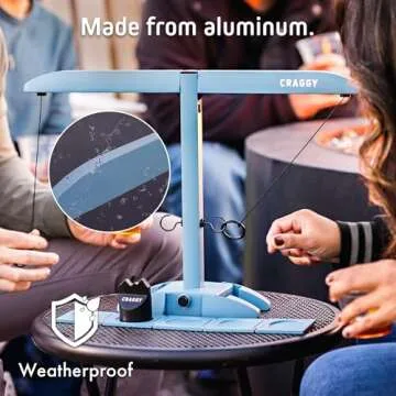 Craggy Games Ring Toss & Shot Ladder Game Hooks XPLR - Portable Aluminum Hook and Ring for Indoor/Outdoor Games - Family Game Night, Party Games, Travel, Multiplayer Kids and Adults