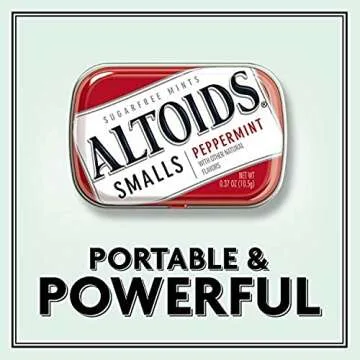 ALTOIDS Smalls Peppermint Breath Mints Sugar Free Hard Candy Bulk, 0.37 oz Tins (Pack of 9)