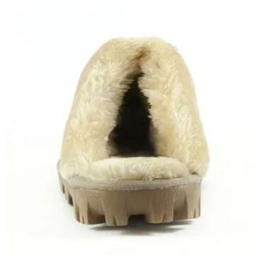 CLPP'LI Women's Faux Fur Winter Mules for Comfort