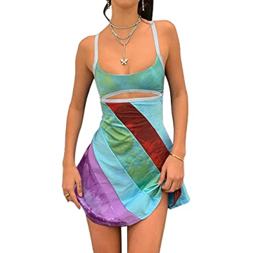 Y2K Sexy Halter Neck Bodycon Mini Dress - Summer Club Party Sundress