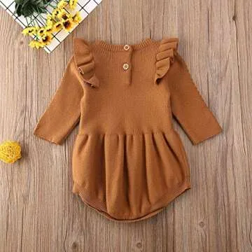 Adorable Newborn Baby Knit Romper Sweater for Winter