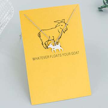 Bestill Goat Necklace Animal Charm Stainless Steel Jewelry Gift for Your Friend Lover Family