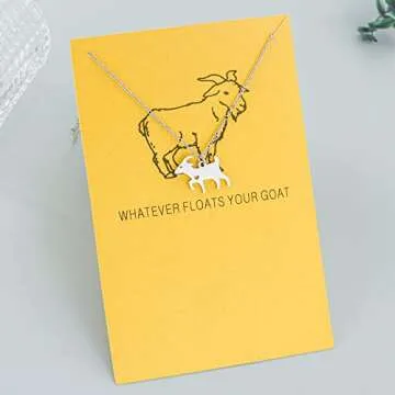 Bestill Goat Necklace Animal Charm Stainless Steel Jewelry Gift for Your Friend Lover Family
