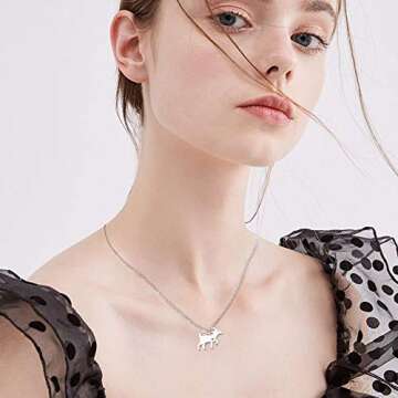 Bestill Goat Necklace Animal Charm Stainless Steel Jewelry Gift for Your Friend Lover Family
