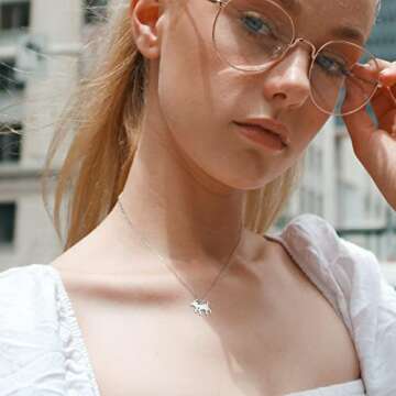 Bestill Goat Necklace Animal Charm Stainless Steel Jewelry Gift for Your Friend Lover Family