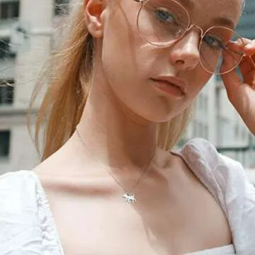 Bestill Goat Necklace Animal Charm Stainless Steel Jewelry Gift for Your Friend Lover Family