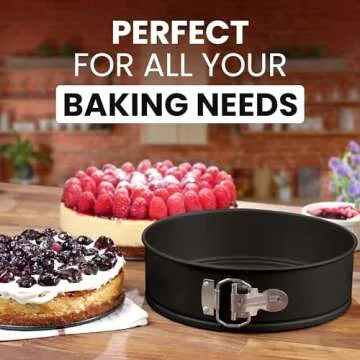 Zulay Premium Springform Pan 9 Inch Nonstick - Cheesecake Pan With Removable Bottom - No Need For Pa...