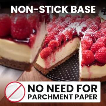 Zulay Premium Springform Pan 9 Inch Nonstick - Cheesecake Pan With Removable Bottom - No Need For Parchment Paper - Spring Form For Baking - Leak-Proof Cake Pan (Black)