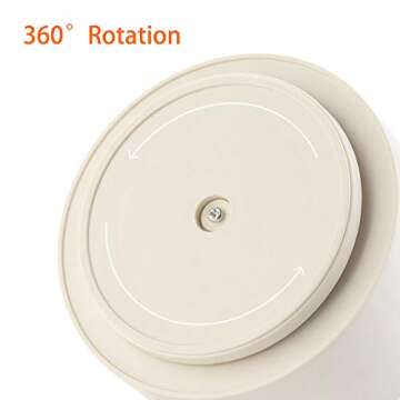 kaileyouxiangongsi Rotating Art Supply Organizer, Pen Holder 3 Compartments, School Supplies Organizer for Pen, Colored Pencil, Art Brushes, Gift for Teachers, Classmates, and Friends,White