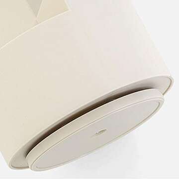 kaileyouxiangongsi Rotating Art Supply Organizer, Pen Holder 3 Compartments, School Supplies Organizer for Pen, Colored Pencil, Art Brushes, Gift for Teachers, Classmates, and Friends,White