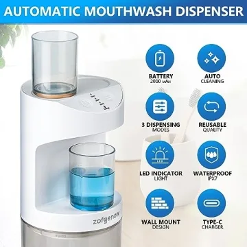 ZOFGENOW Automatic Mouthwash Dispenser for All Ages