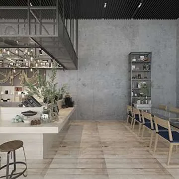 3yecao 16"×591" Grey Concrete Peel and Stick Wallpaper