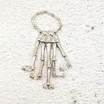 Gothic Sither Metal Skeleton Bracelet for Parties