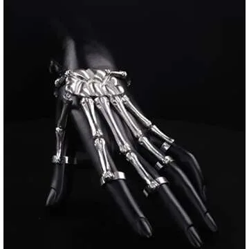 Gothic Sither Metal Skeleton Bracelet for Parties