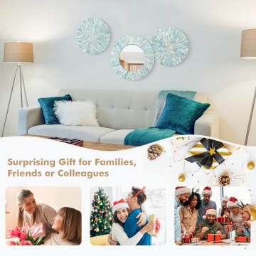 TEIPAI Handmade Beach Mirror Wall Decor Set for Home