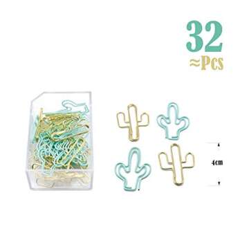 Gold Blue Binder Clips and Paper Clips Set (3-in-1 Boxed), for Office School Supplies Teachers Class...