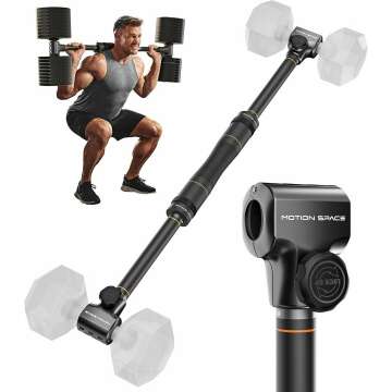 Flexibell Dumbbell Converter - 260 LBS Weight Capacity 丨Convert Dumbbells to Barbell and Kettlebell by Alloy Steel Bar & Clamp, Enhanced Compatibility with Most Dumbbells for Home Fitness