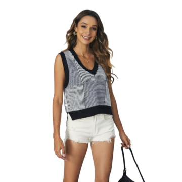 Trendy Women's Sleeveless V Neck Sweater Vest for All Occasions