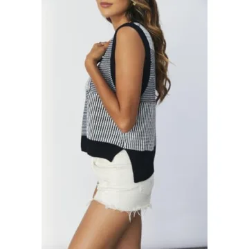 Trendy Women's Sleeveless V Neck Sweater Vest for All Occasions