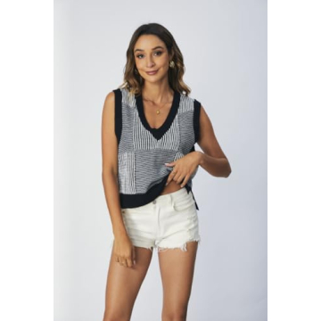 Trendy Women's Sleeveless V Neck Sweater Vest for All Occasions