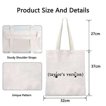 POFULL Music Lover Gift Song Lyrics Gift Singer's Merchandise Music Album Gift For Fan (version tote...