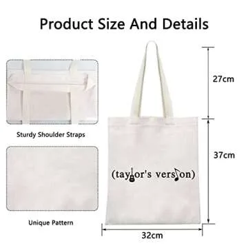 POFULL Music Lover Gift Song Lyrics Gift Singer's Merchandise Music Album Gift For Fan (version tote...