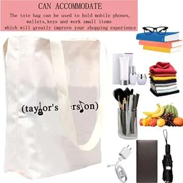 POFULL Music Lover Gift Song Lyrics Gift Singer's Merchandise Music Album Gift For Fan (version tote bag)