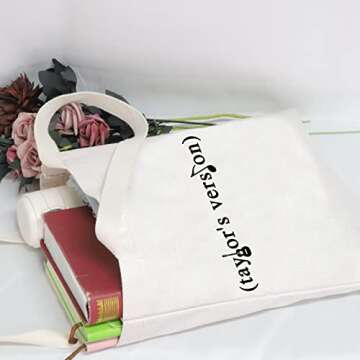 POFULL Music Lover Gift Song Lyrics Gift Singer's Merchandise Music Album Gift For Fan (version tote bag)