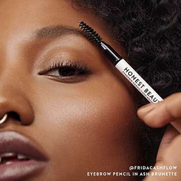 Honest Beauty Eyebrow Pencil, Ash Brunette with Jojoba Seed Oil | Buildable & Blendable | EWG Certified + Dermatologist & Ophthalmologist Tested & Cruelty Free | .039 oz.