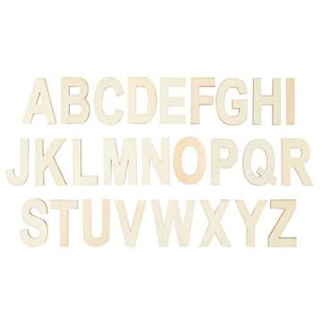 Juvale 2-Inch Wooden Alphabet Letters for Creative Crafts