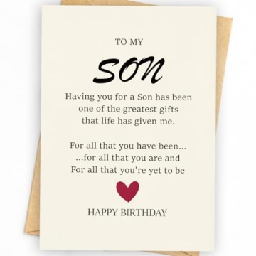 Son Birthday Card - Thoughtful Gift for Your Beloved Son's Special Day