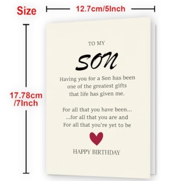 Son Birthday Card - Perfect Gift for Special Days