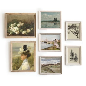 Landscape Wall Art Set 7 - Vintage French Botanical Prints for Home