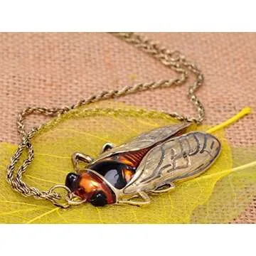 Vintage Cicada Beetle Pendant Necklace for Unique Style
