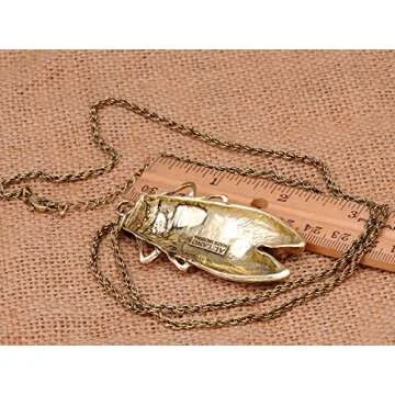 Vintage Cicada Beetle Pendant Necklace for Unique Style