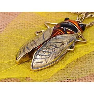 Vintage Cicada Beetle Pendant Necklace for Unique Style