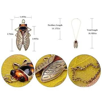 Vintage Cicada Beetle Pendant Necklace for Unique Style