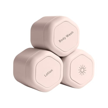 Cadence Travel Containers - Body Care Capsule Set - Magnetic Travel Capsules - Perfect for Body Wash...