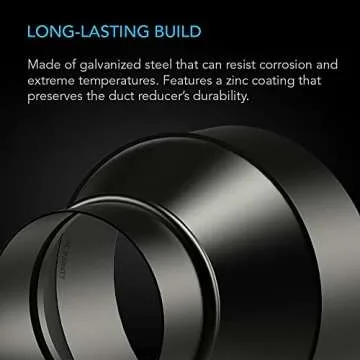 AC Infinity Duct Adapter for Ventilation Systems 8" to 6"