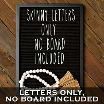 Skinny Letterboard Letters Only Set NO BOARD INCLUDED, Rae Dunn Inspired Font Farmhouse Decor Access...