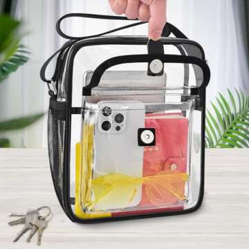 SPODEARS Clear Bag Stadium Approved Crossbody Purse, Small Clear Tote Bag for Concert Festival Sport Games Events Venues