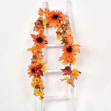 6ft Fall Maple Leaf Garland for Autumn Celebration Decor