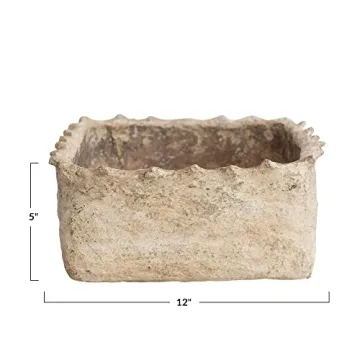 Buy Creative Co-Op Ivory Paper Mache Container